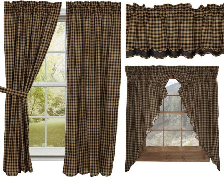 Black Check Curtain Collection