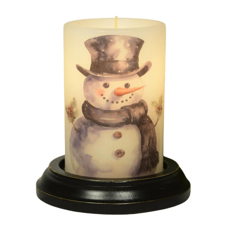 Candle Sleeve - Big Chill Snowman Vanilla