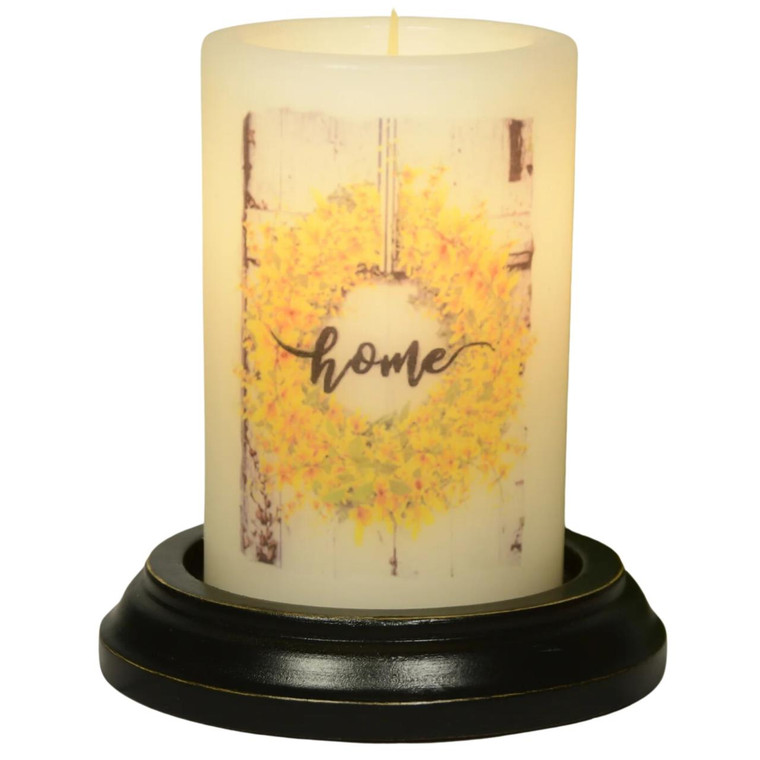 Candle Sleeve - Forsythia Home Wreath Vanilla