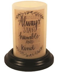 Candle Sleeve - Stay Humble and Kind