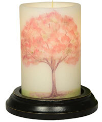 Candle Sleeve - Watercolor Tree Spring