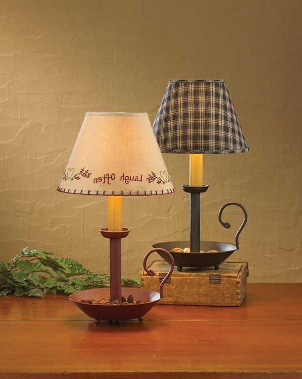 Chamberstick Lamp - Red 13"
