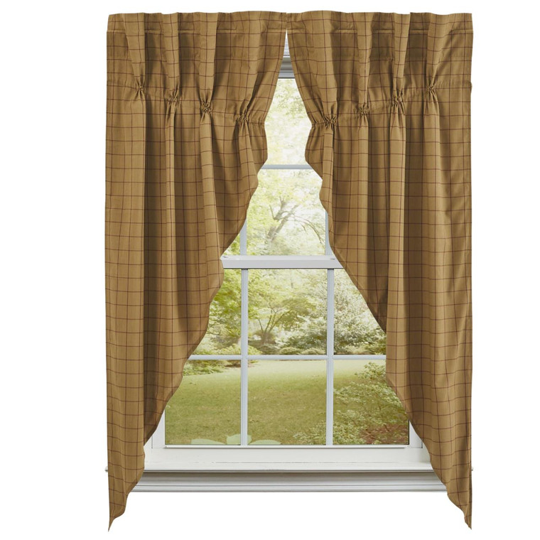 Connell Prairie Gathered Curtains - Set of 2 72x63