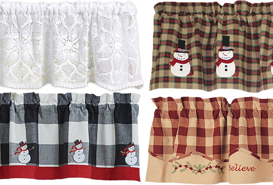 image of four Christmas valances