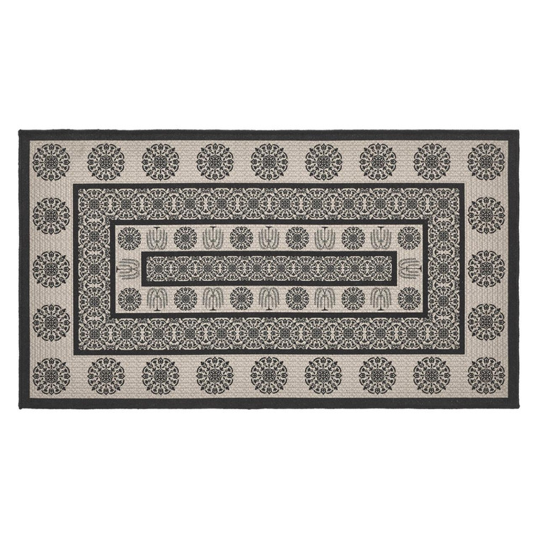 Custom House Black Tan Jacquard Rugs - Rectangle