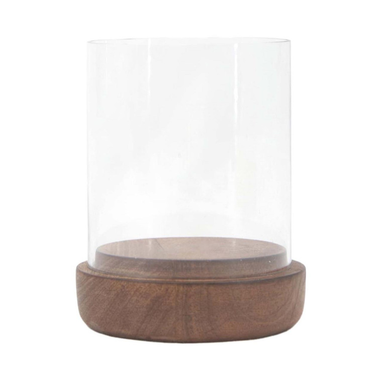 Dark Mango Hurricane Glass Candle Holder - 4.5x6