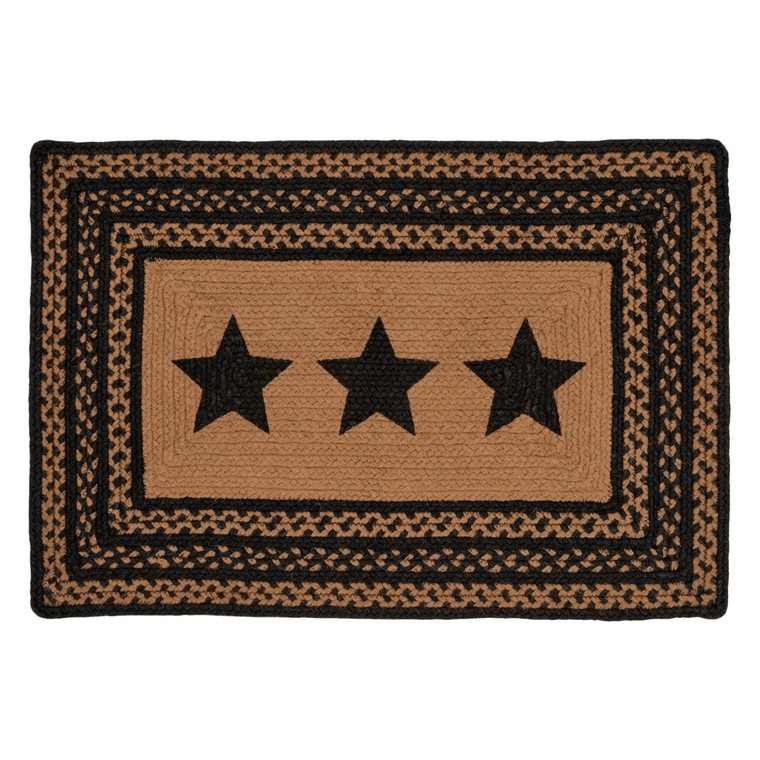 Farmhouse Jute Rug - Rectangle Stencil Stars 20x30