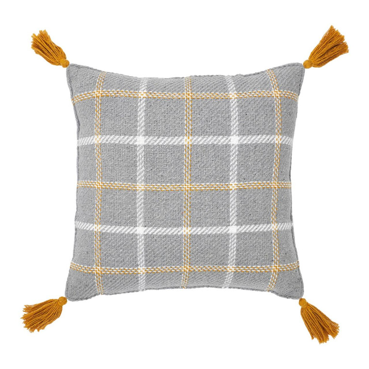Harvest Blessings Plaid Woven Pillow - 12x12