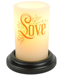 Candle Sleeve - Love Red Text