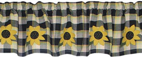 Sunflower Buffalo Check Buttermilk Valance