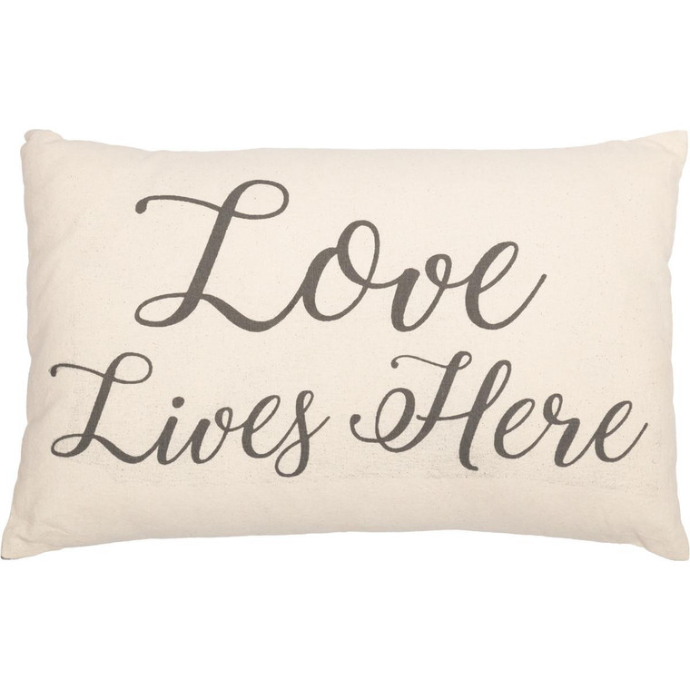 Love Lives Here Pillow - 14x22