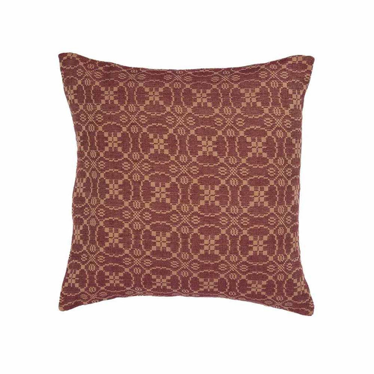 Marshfield Jacquard Barn Red Pillow Cover - 18x18
