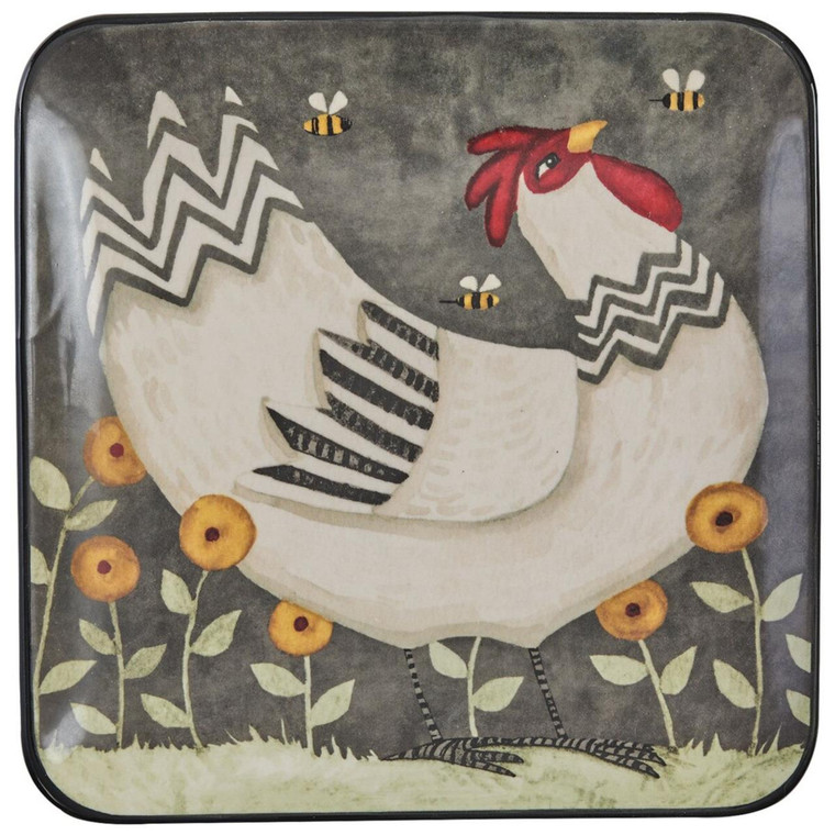 My Little White Hen Salad Plates - Set of 4