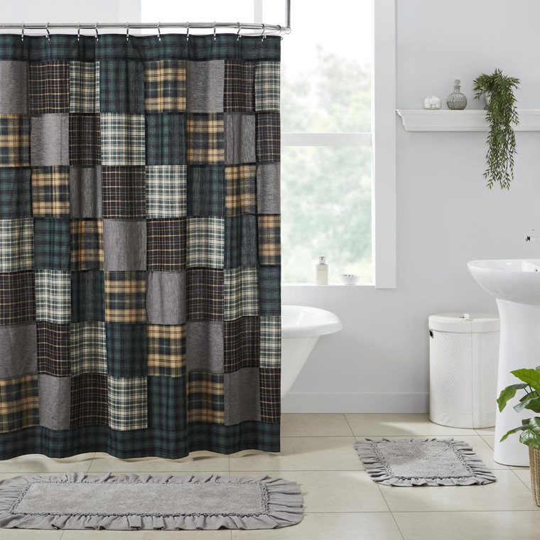 Pine Grove Patchwork Shower Curtain