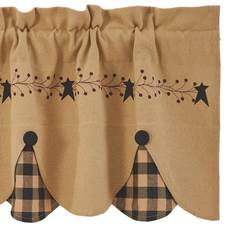 Pip Vinestar Lined Layered Valance - 60x18