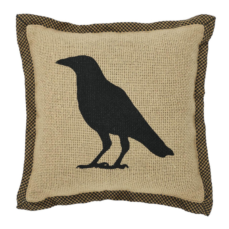 Raven Harvest Raven Pillow - 9x9