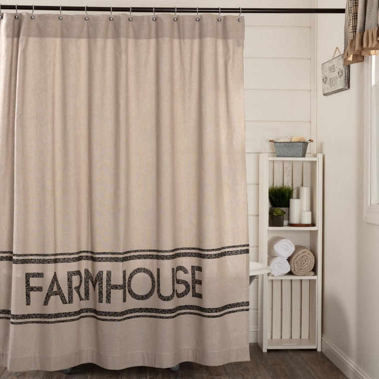 Sawyer Mill Charcoal Farmhouse Shower Curtain