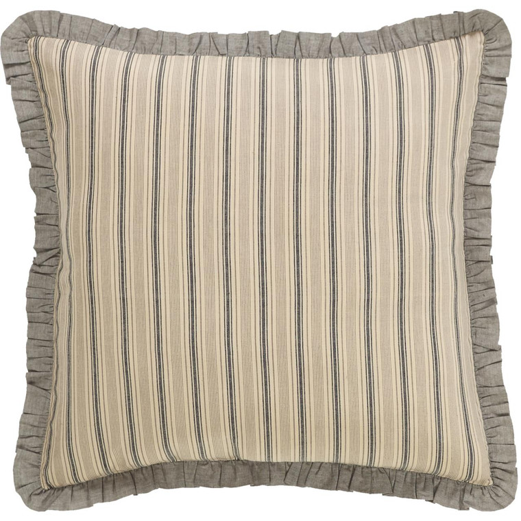 Sawyer Mill Charcoal Pillow Sham - Euro Fabric