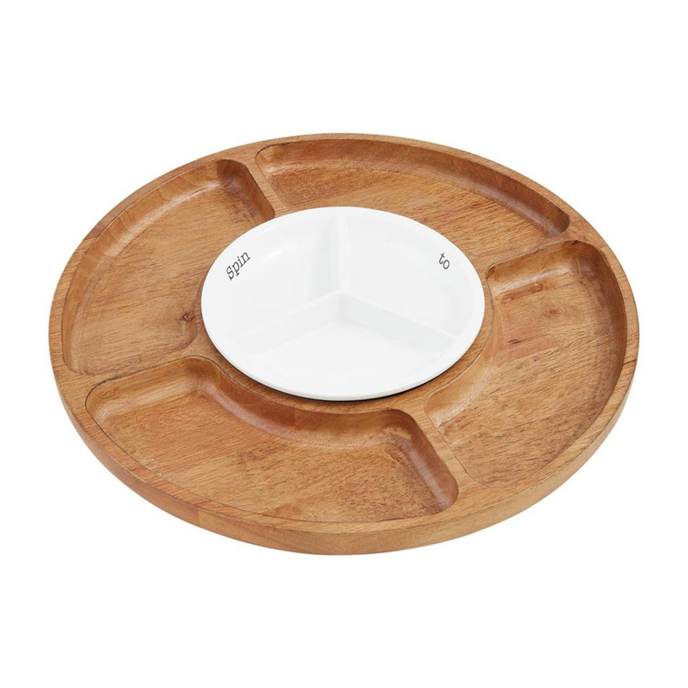 Sectioned Lazy Susan - 2 pieces 15" - FINAL SALE - NO RETURNS