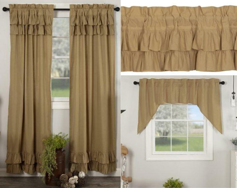 Simple Life Flax Khaki Curtain Collection
