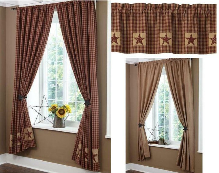 Sturbridge Wine Patch Curtain Collection