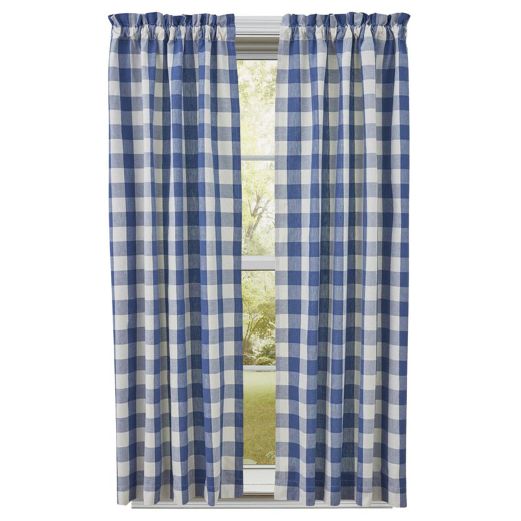 Wicklow Check China Blue Panels - 72x63