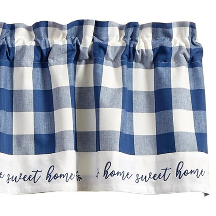 Wicklow Check China Blue Valance - Home 60x14
