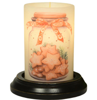 image of Candle Sleeve Santas Cookie Jar