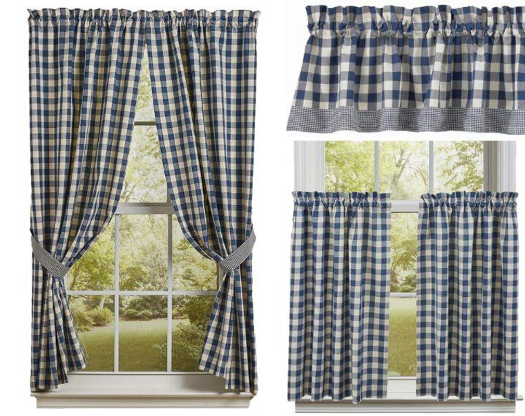 York Blue Curtain Collection
