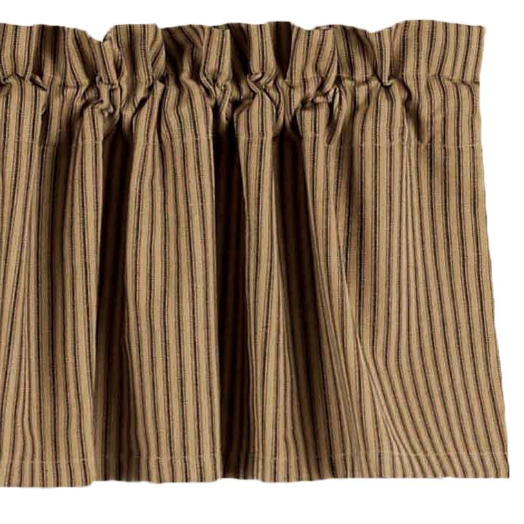 York Ticking Black Valance - 72x15.5